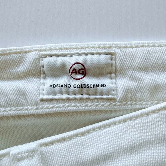 NWT AG Jeans Farrah Ankle Seamless Mid Rise Skinny Ankle Jeans in Ivory Dust 25 - Picture 11 of 16